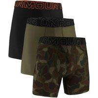 Under Armour Mens Peformance Tech 6 Inch 3 Pack Boxers - Green