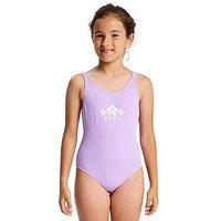 Roxy Girls Solid Active Swimsuit - Purple