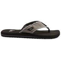 Quiksilver Mens Monkey Abyss Flip Flops - Grey