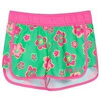 Roxy Girls Good Waves Only Beach Shorts - Green