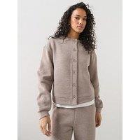 The Very Collection Button Up Sweatshirt Co-Ord - Oatmeal