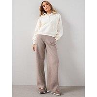 The Very Collection Wide Leg Joggers - Taupe