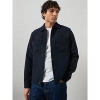 Mango Standfor Jacket With Pockets - Navy