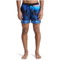 Quiksilver Mens Everyday Printed Volley 15-Inch Swim Shorts - Blue