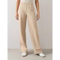 The Very Collection Pique Wide Leg Trouser Co-Ord - Stone