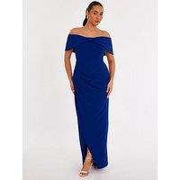 Quiz Royal Blue Bardot Maxi Dress