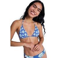 Roxy Womens Essentials Tiki Triangle Bikini Top - Blue