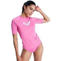 Roxy Womens Whole Hearted Rashguard - Pink