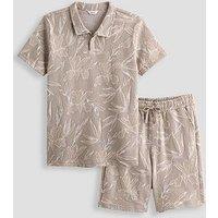 The Very Collection Boys Mini Me Floral Outfit - Beige