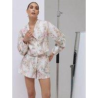 River Island Floral Boucle Short - Pink