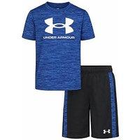 Under Armour Boys Training Heartbeat Tech Short Sleeve Set - Blue