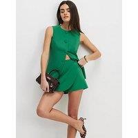 River Island Wrap Button Detail Skort - Green