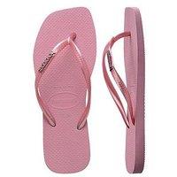 Havaianas Slim Square Logo Metallic Flip Flop - Rose Chiffom