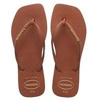 Havaianas Square Logo Pop Up Flip Flop - Rust