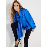 River Island Pussybow Blouse - Blue