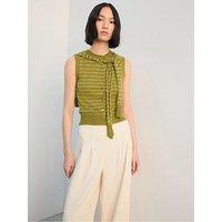 Mango Jersey-Knit Waistcoat - Green