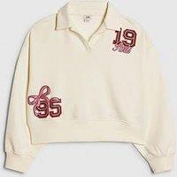 River Island Older Girls 1995 Bow Polo Sweatshirt - White