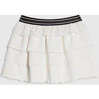River Island Older Girls Tiered Rara Skirt - White