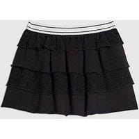 River Island Older Girls Tiered Rara Skirt - Black