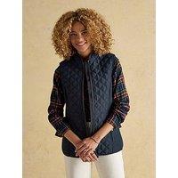 Joules Showerproof Diamond Quilted Gilet - Navy Blue