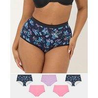 Yours Curve 5 Pack Floral Butterfly Full Briefs