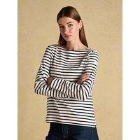 Joules Harbour Stripe Long Sleeve Top - Cream/Navy