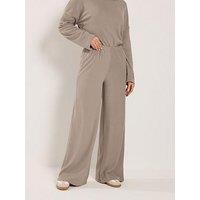 Long Tall Sally Tall Brushed Rib Wide Leg Trouser