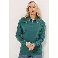 Long Tall Sally Tall Zip Neck Collar Sweatshirt