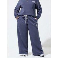 Yours Curve 'Game Day' Embroidered Joggers