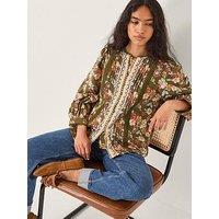 Monsoon Olive Floral Jersey Shirt