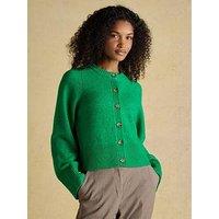 Joules Relaxed Knitted Round Neck Button Through Cardigan - Green