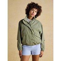Joules Hove Waterproof Windbreaker With Packable Hood - Khaki Green