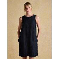 Joules Delphine Shift Dress With Linen - Navy