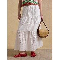 Joules Broderie Skirt - Green
