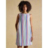Joules Delphine Shift Dress With Linen Striped