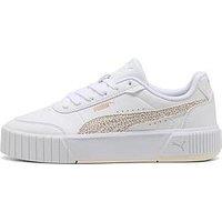 Puma Womens Carina Mia Animal Print Trainer - White
