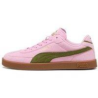 Puma Womens Club Ii Era Suede Trainer - Green/Pink