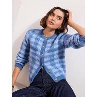 Friends Like These Checkerboard Cardigan - Blue