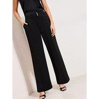 Friends Like These Tab Wide Leg Trouser - Black