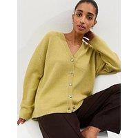 New Look V-Neck Boyfriend Cardigan - Green