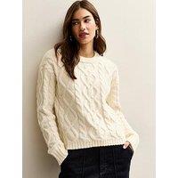 New Look Midweight Cable Knit Jumper - Cream