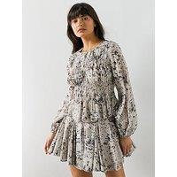 Allsaints Melani Round Neck Gathered Top - Canter Ecru