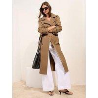 Friends Like These Full Length Trench Coat - Brown