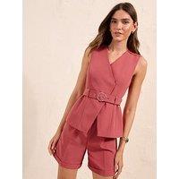 Friends Like These Belted 2-In-1 Playsuit - Rust/Raspberry