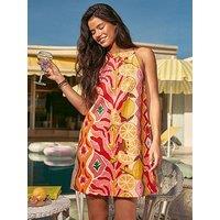 Friends Like These Shift Tropical Mini Dress - Pink