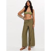 New Look Wide Leg Trousers - Green
