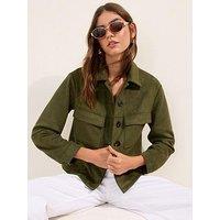 Friends Like These Suedette Boxy Jacket - Green