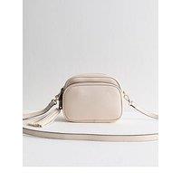 New Look Faux Leather Tassel Crossbody Camera Bag - White