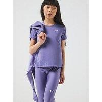 Under Armour Junior Girls Training Tech Short Sleeve Crew Neck T-Shirt - Purple