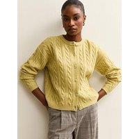 New Look Cable Knit Cardigan - Green